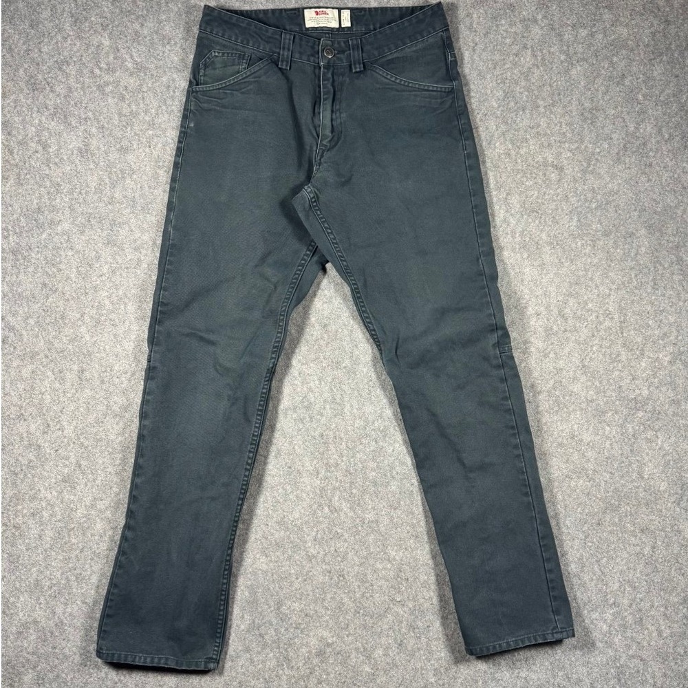 Fjallraven Greenland Canvas Jeans Mens 29x29 Dark Grey Cotton Hiking Pants